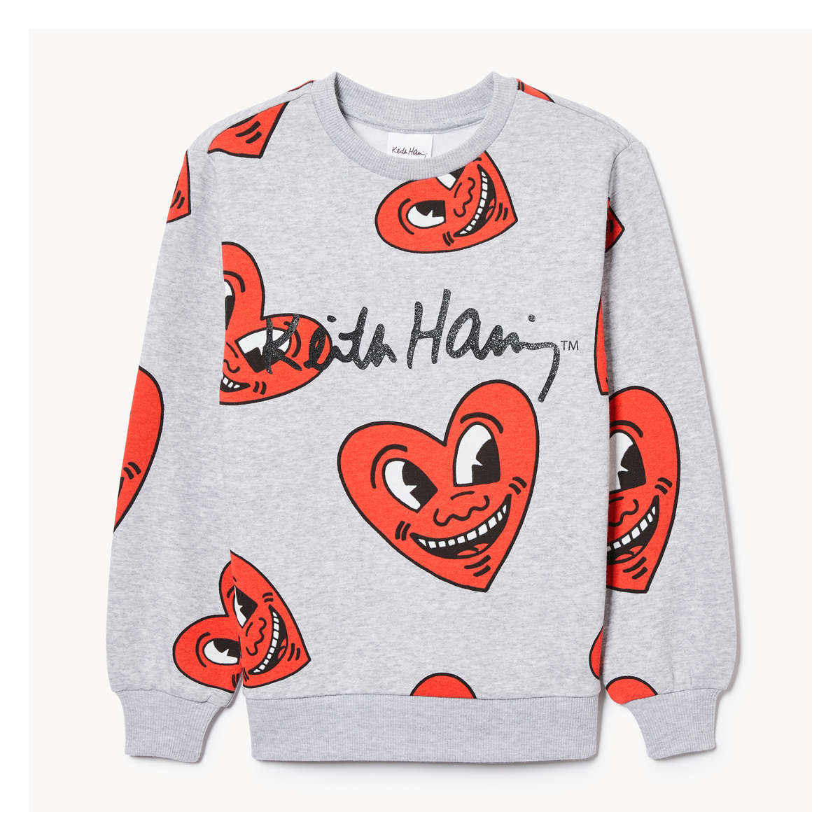 【予約】 Grey in Pullover Heart Haring Keith Girls' Kid Mix Joe from ミュージシャン